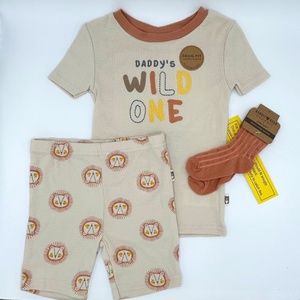 NEW Snug-Fit Organic PJ Set - Daddy's Wild One!